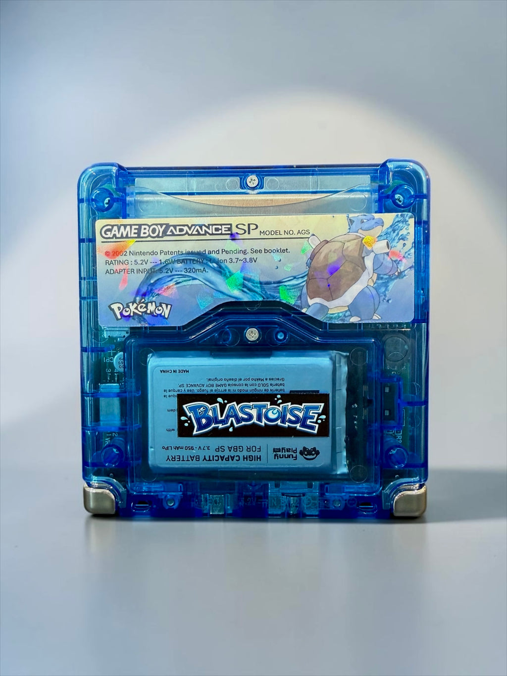 Blue Blastoise Gameboy Advance SP