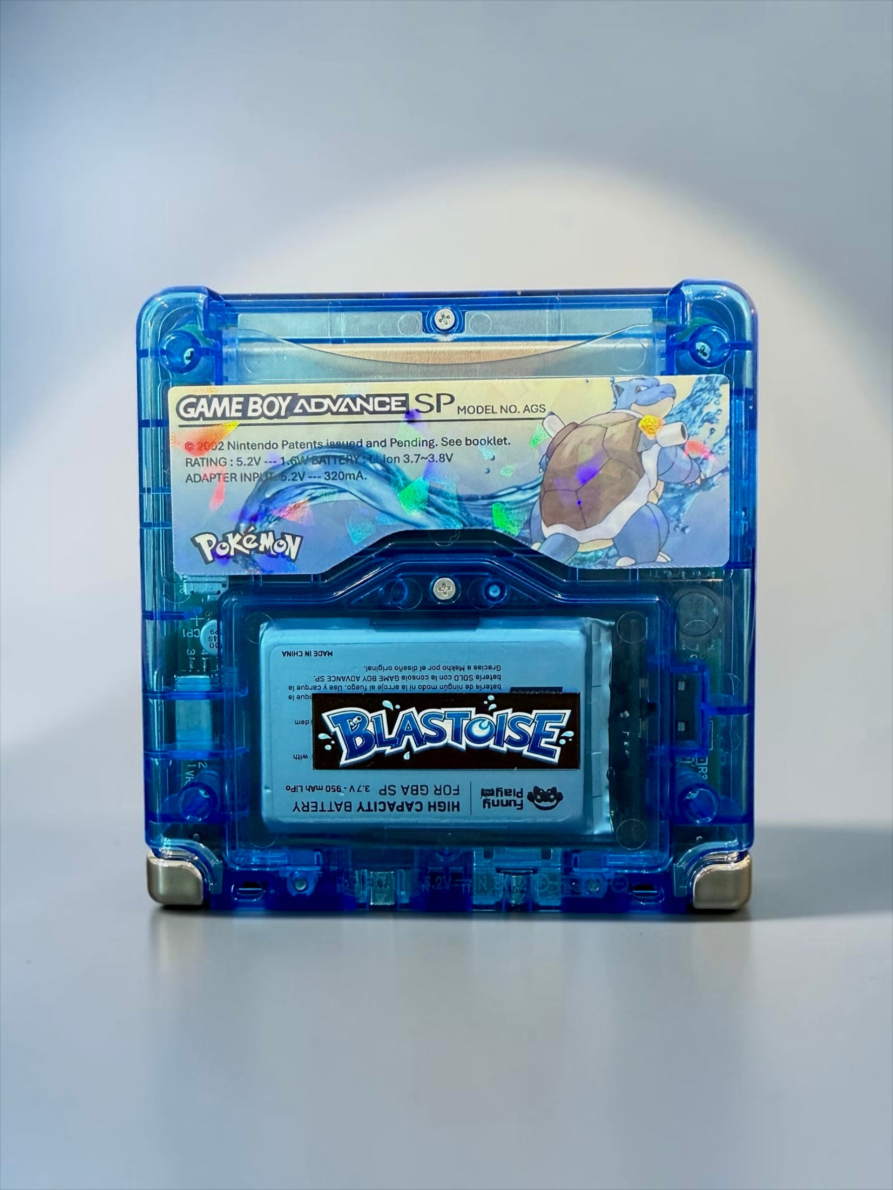 Blue Blastoise Gameboy Advance SP