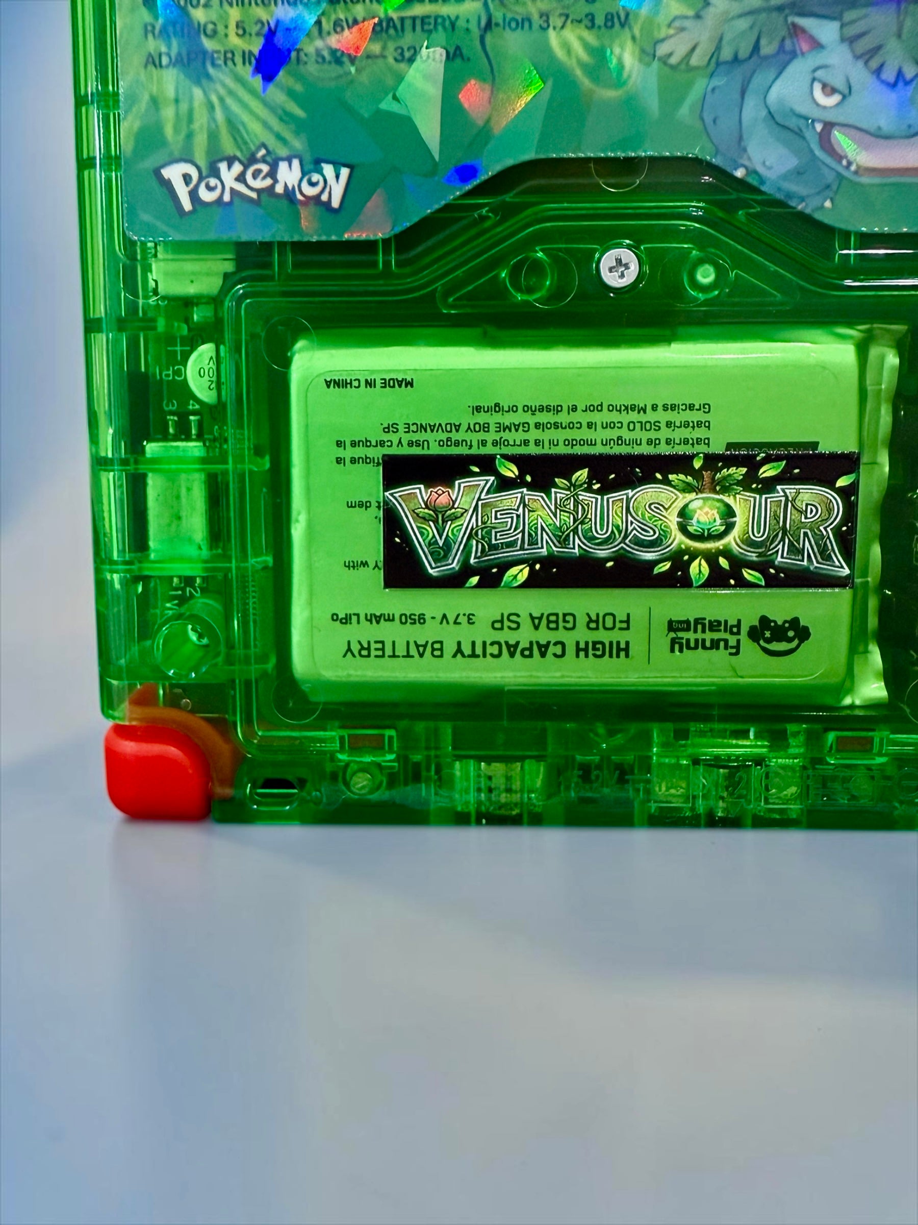 Green Venusaur Gameboy Advance SP