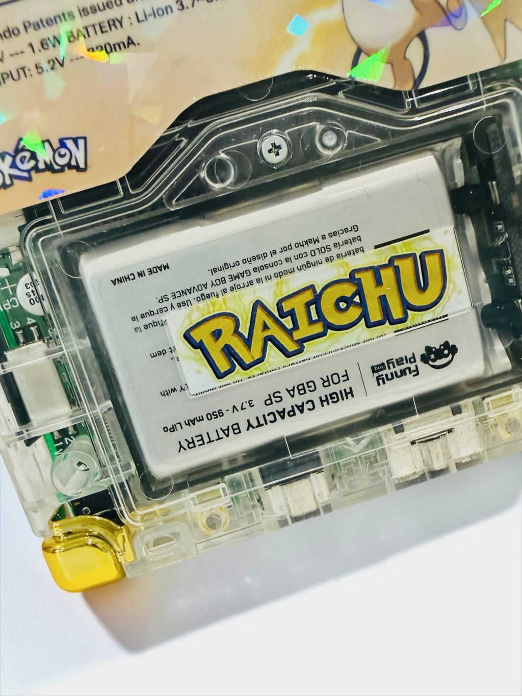 Thunderbolt Raichu Gameboy Advance SP